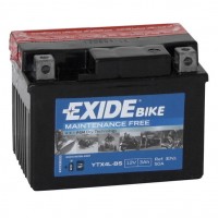 Bezúdržbová AGM baterie EXIDE ETX4L-BS, 12V 3Ah, za sucha nabitá. Náplň součástí balení.